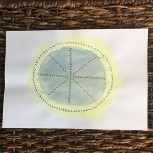 Boho Watercolor Painting 10”x7”